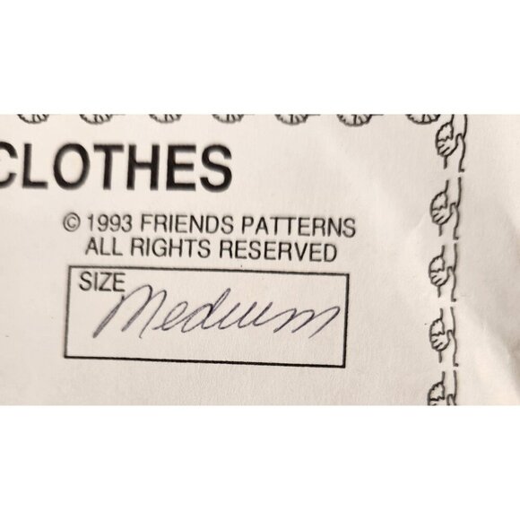 1993 Friends Patterns #603 Medium Adult Overalls Sewing Pattern Amish & Plain Cl - Picture 6 of 7